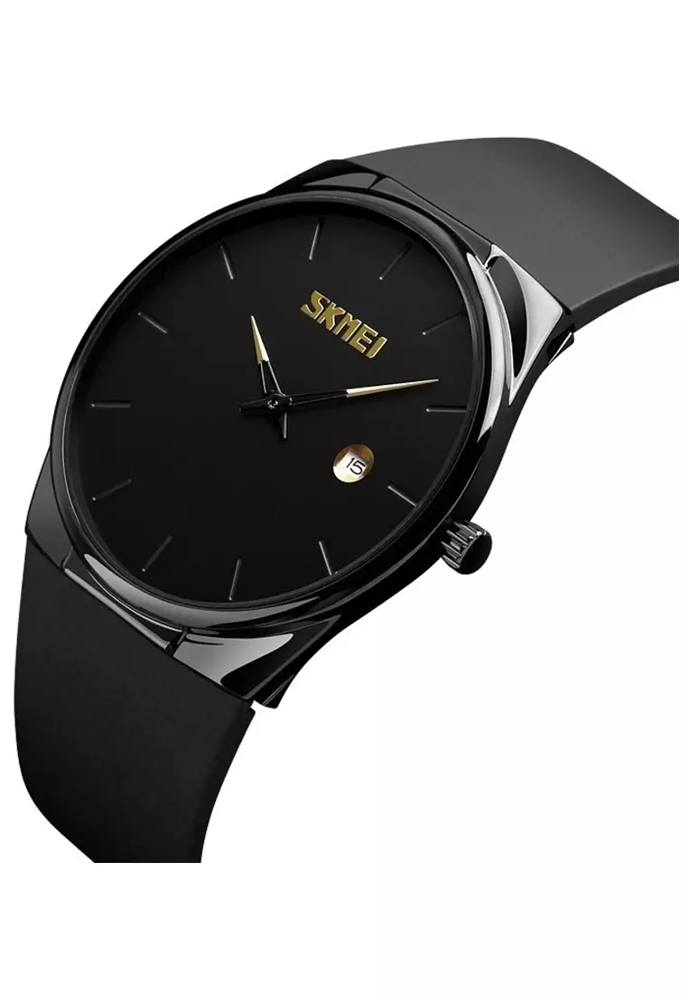 Jam Tangan Analog Pria Waterproof Elegant Design Strap Tali Kulit Leather BZ08 ORIGINAL