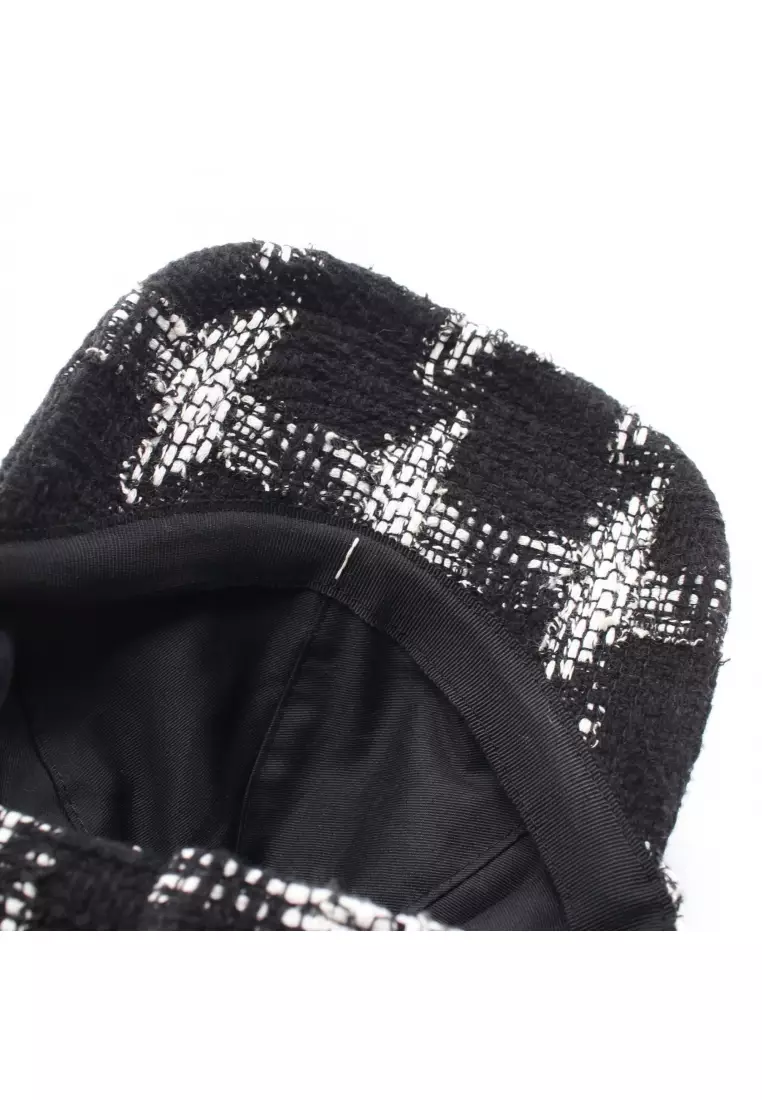 Chanel Pre-Loved Chanel coco mark cap cotton wool leather  display picture 3