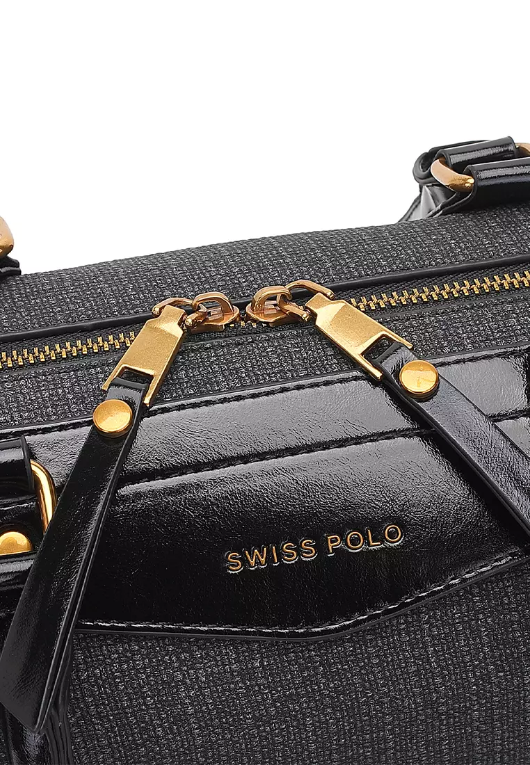 Women's Top Handle Bag / Sling Bag / Crossbody Bag / Shoulder Bag (Tas Tangan Wanita / Tas Selempang Wanita / Tas Bahu Wanita) - Hitam