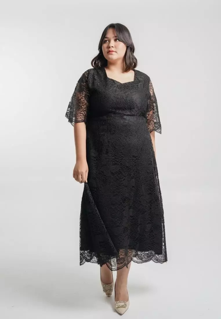 Plus Size Party Dress Jessaline Black
