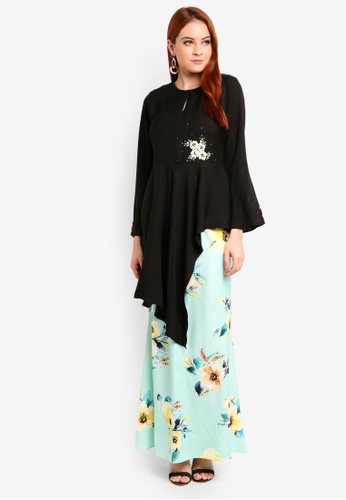Kurung Sharifah from Amin jauhary in Black