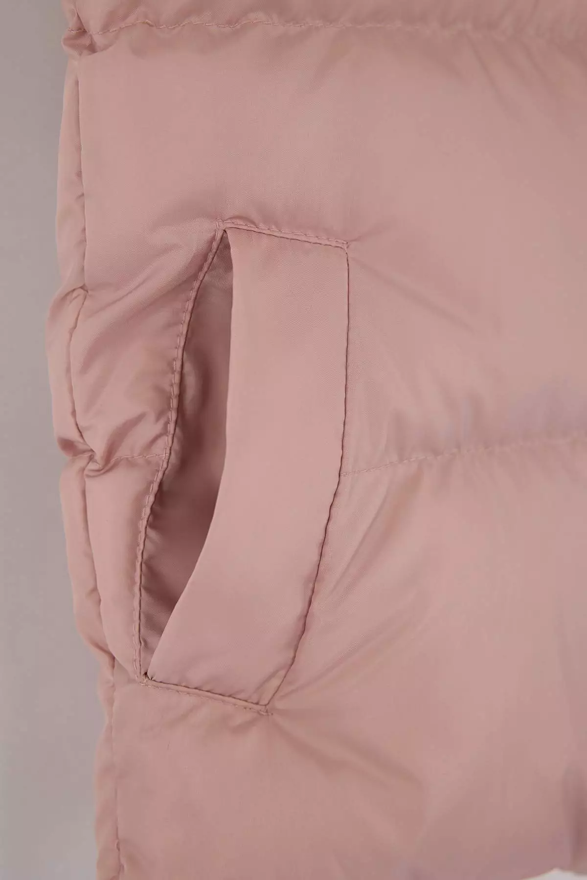 Pink Girl's Straight Stand Collar Regular Long Sleeve Vest Tkdaw26Ye00000