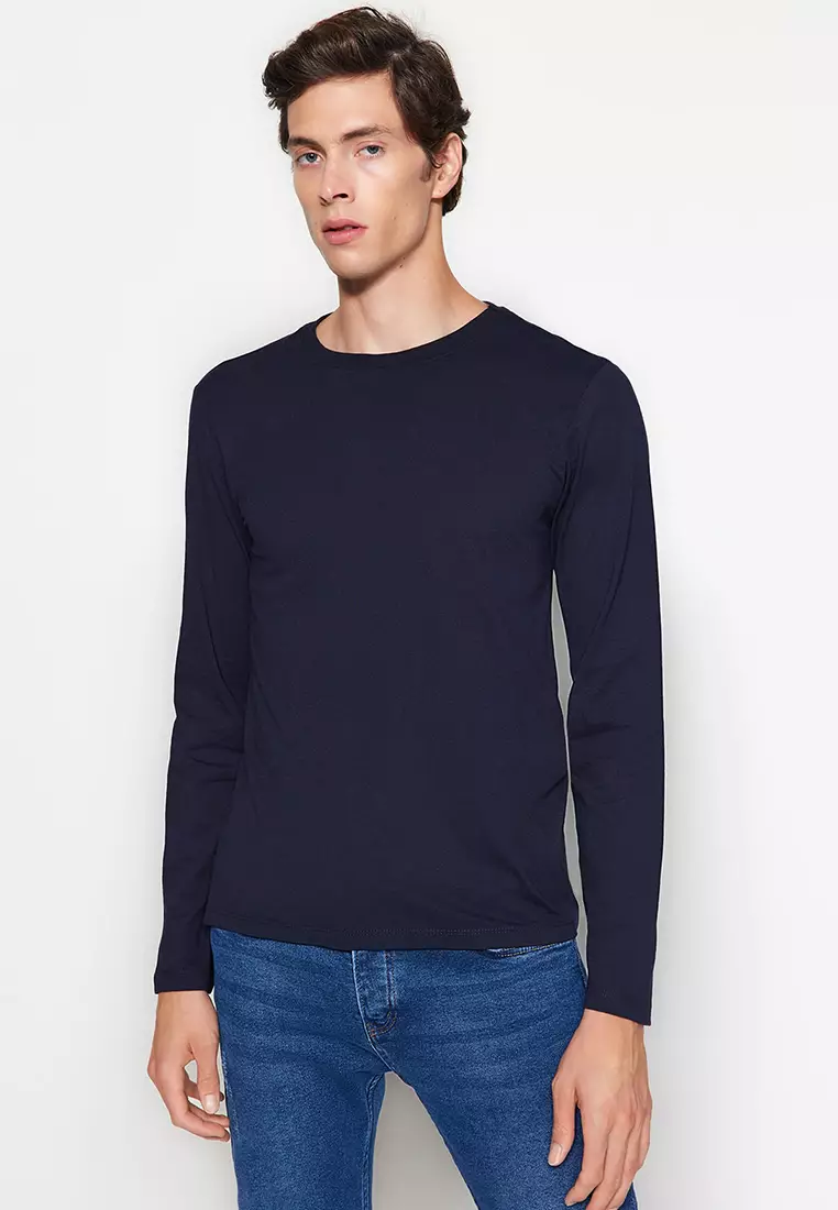 2-Pack Long Sleeve Regular/Regular Cut Basic T-Shirt