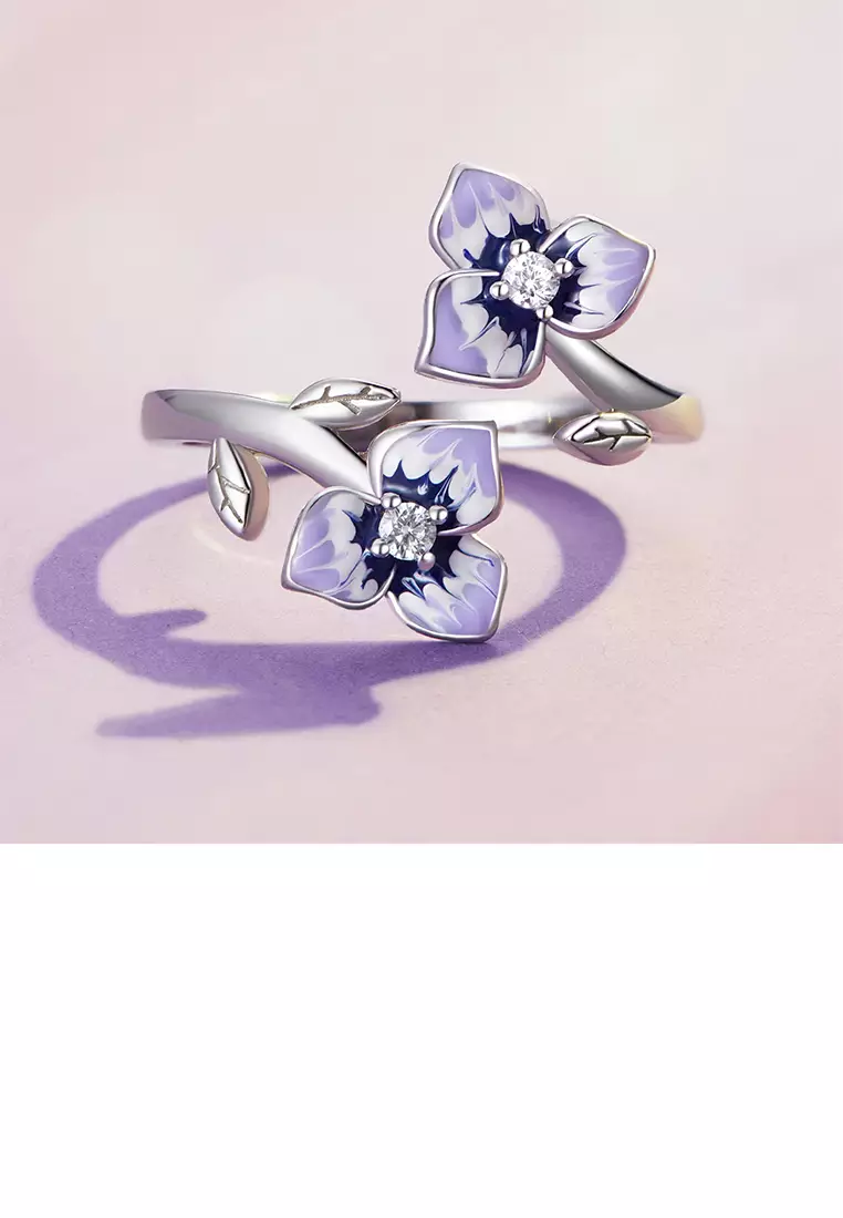 Purple flower ring outlet