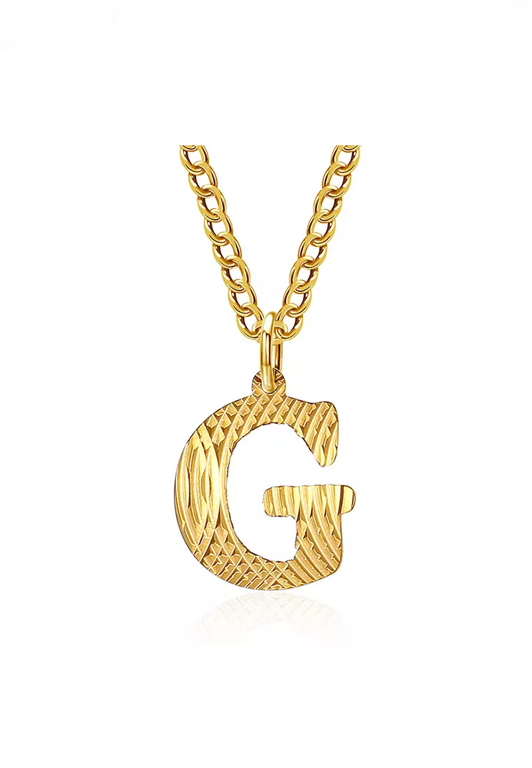 Gold pendant store designs with alphabets