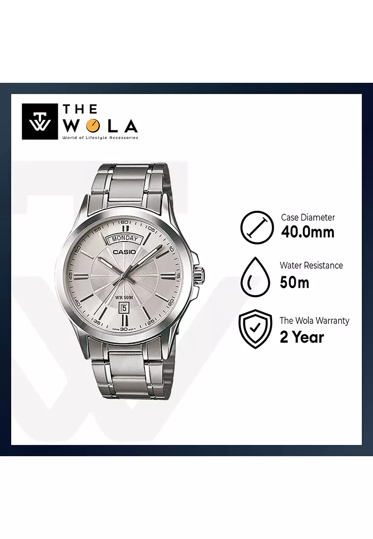 Men's Analog Watch MTP-1381D-7AV Silver Stainless Steel Band