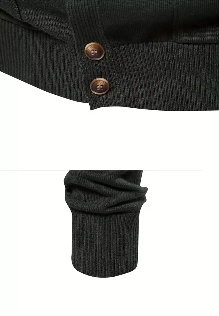 Stand Collar Knitted Cardigan AX-CW61