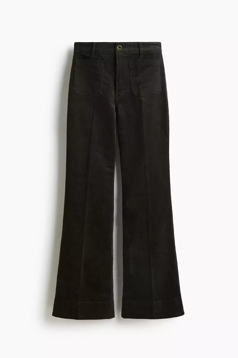 Flared corduroy trousers