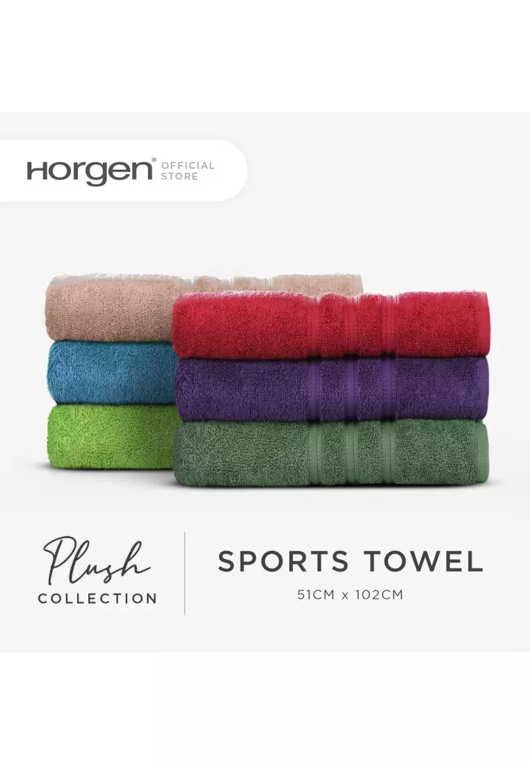 Buy Horgen 1pc Sports Towel Horgen Plush Series 100 Cotton Red