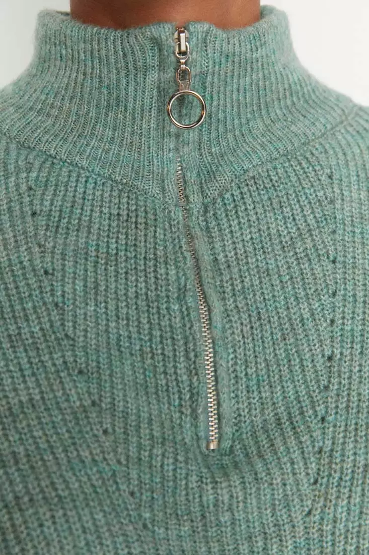 Zip-up Knitwear Sweater