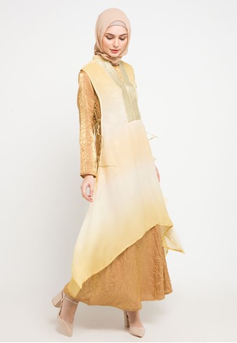AZZAR yellow Elakshi Maxi Dress DD1AEAA937D7B5GS_1