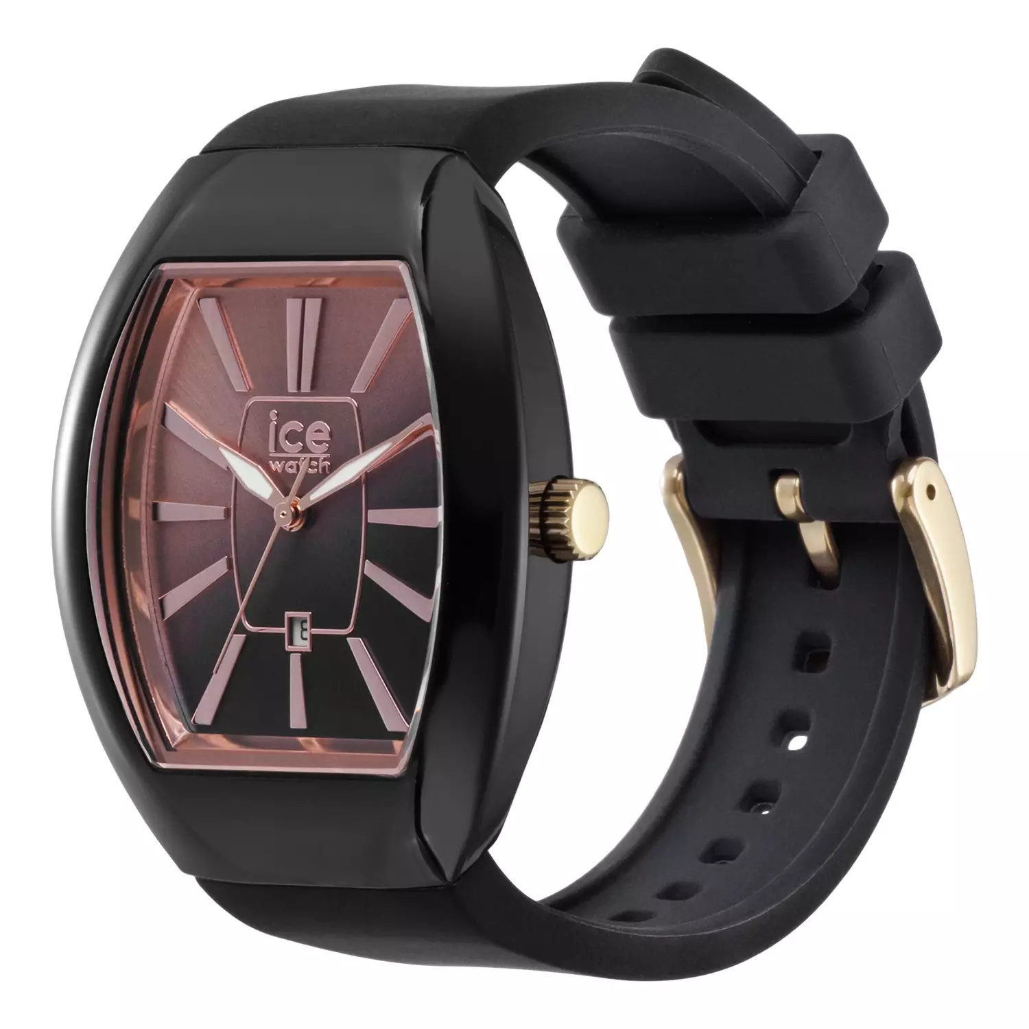 Jam Tangan Wanita Ice Watch ICE Boliday Dome - Black Sunset Rose-Gold 35mm [024032]