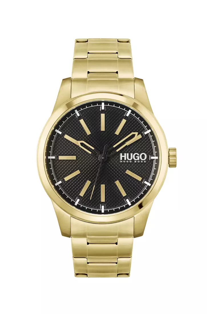 Mens black hugo hot sale boss watch