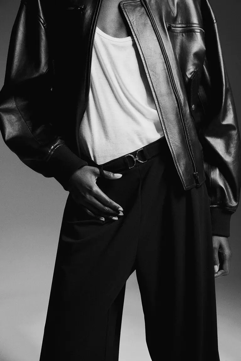 Buckle-detail tailored trousers