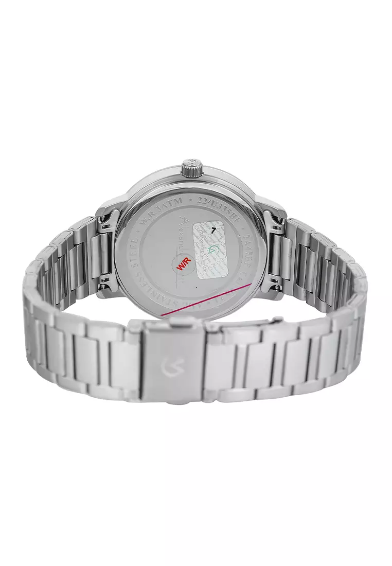 Alexandre Christie Jam Tangan Analog Wanita Silver Case Grey Dial - 2A47 BFBSSDG