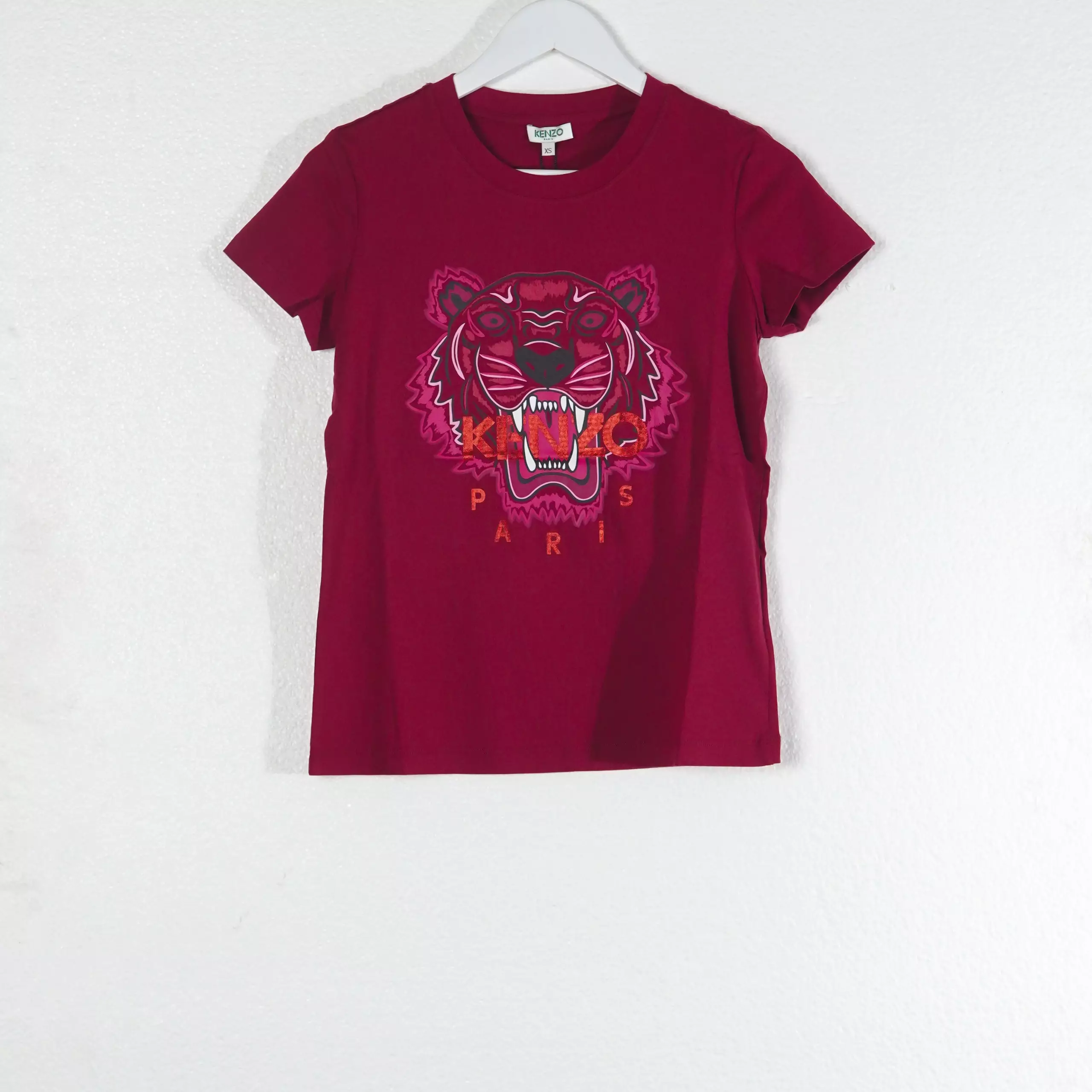 Kaos KENZO TIGER RED PINK MAROON TSHIRT LADIES 100% ORIGINAL