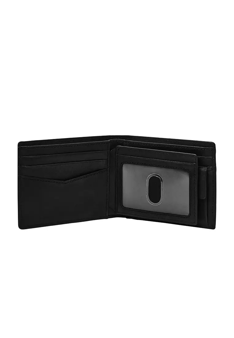 Fossil Men's Everett Leather Bifold with Flip ID Wallet, Black, (Model:  ML4397001)