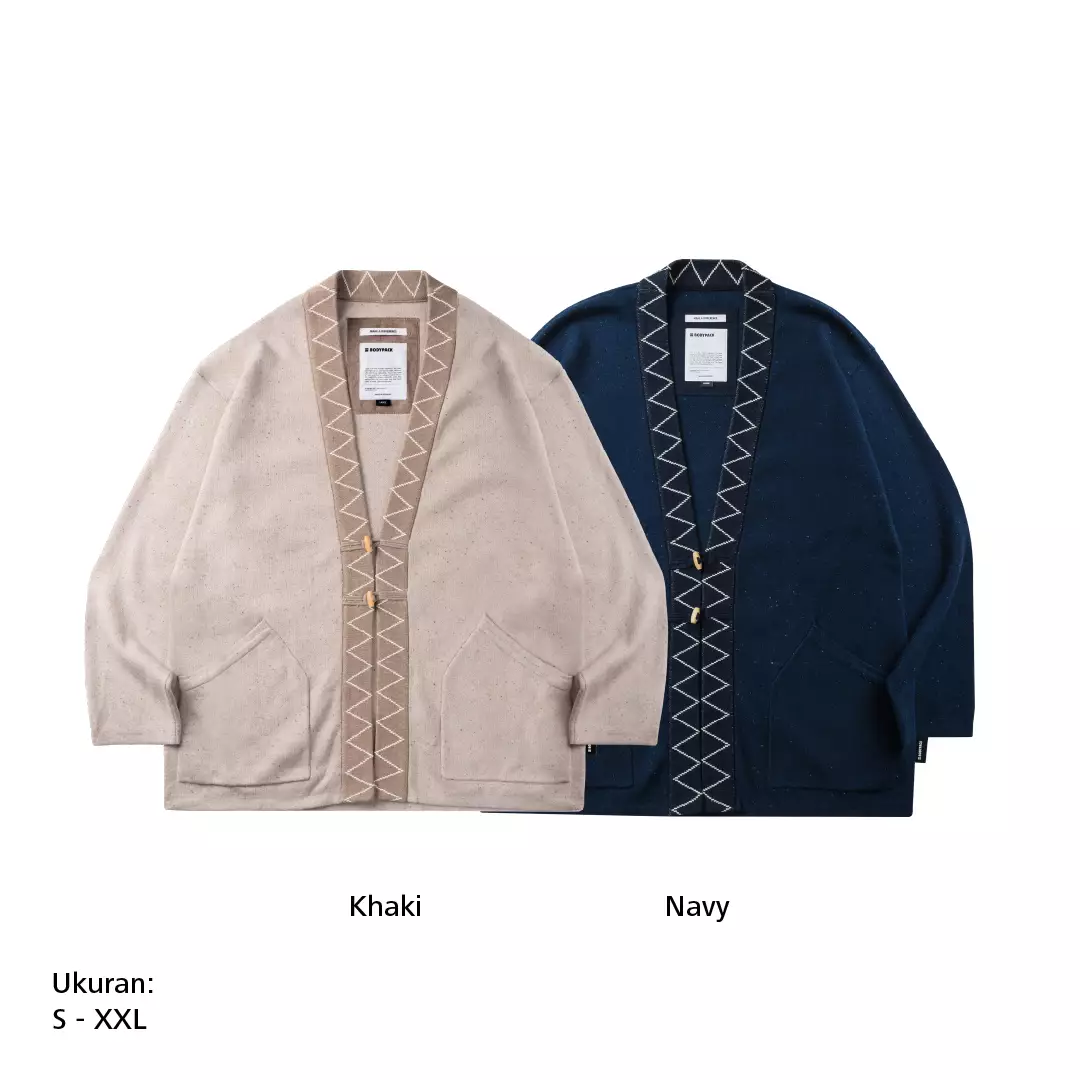 Depiction Cardigan Jacket Outer Knitwear Rajut Comfort - Navy