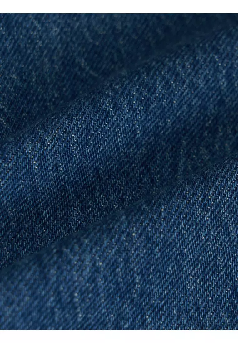 WOMEN'S VARSITY LOGO CURVED WIDE DENIM PANTS NEW YORK YANKEES