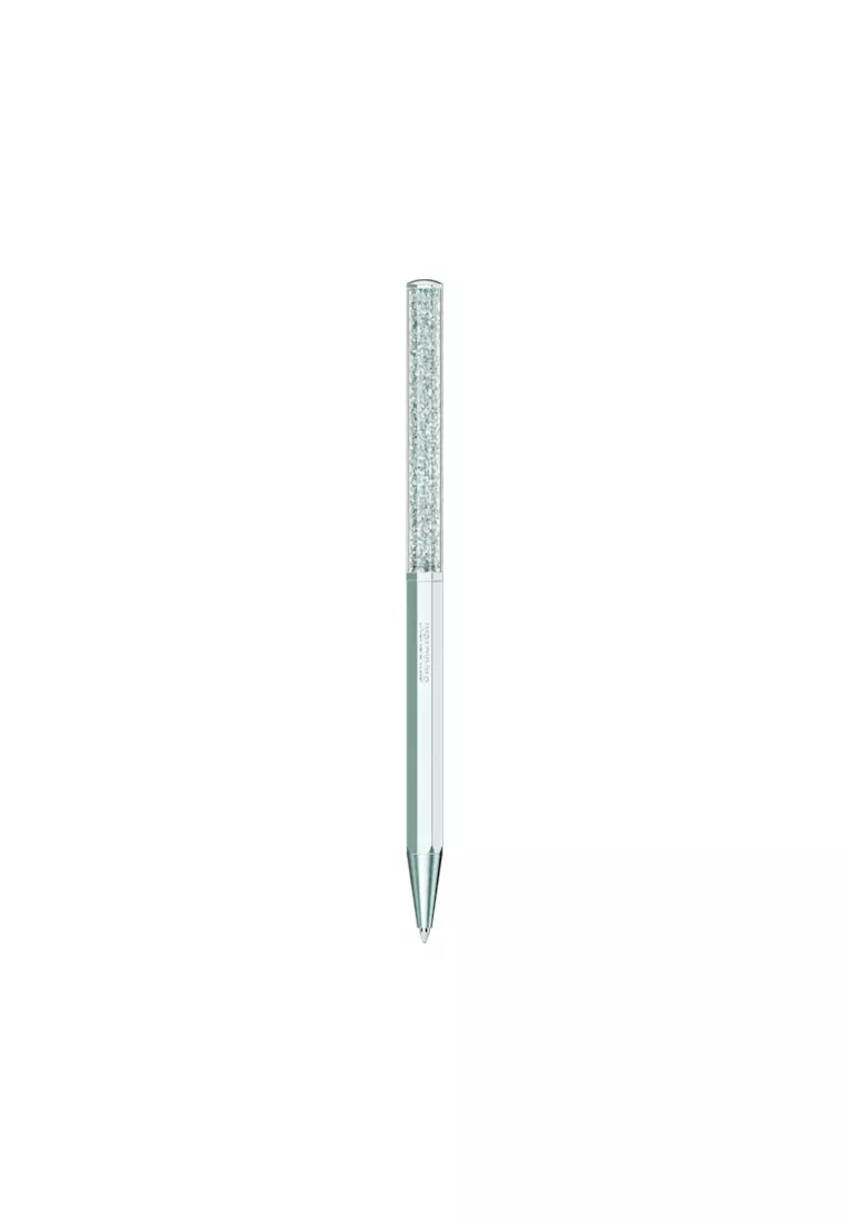 Crystalline ballpoint pen, Blue, Blue lacquered, Chrome plated