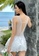 A-IN GIRLS white Sexy Gauze Big Backless One-Piece Swimsuit 0D084US49F6070GS_2