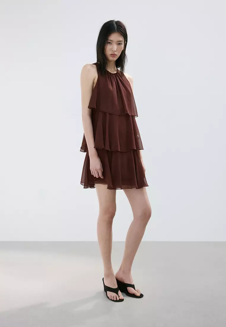 Ruffled Draped Dress