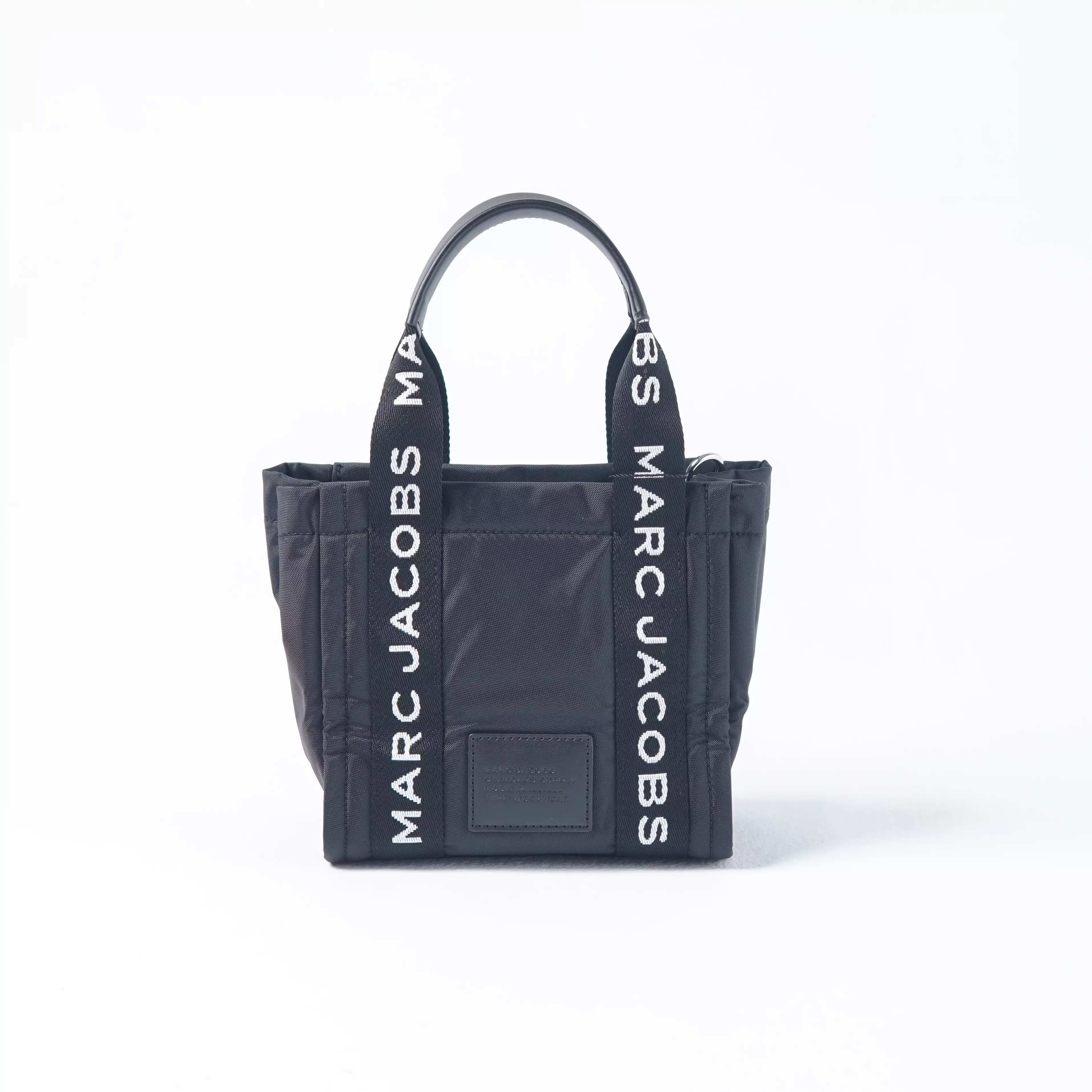 Tas MARC JACOBS TEXT STRAP WHITE BLACK NYLON TOTE BAG WITH LS SMALL 100% ORIGINAL