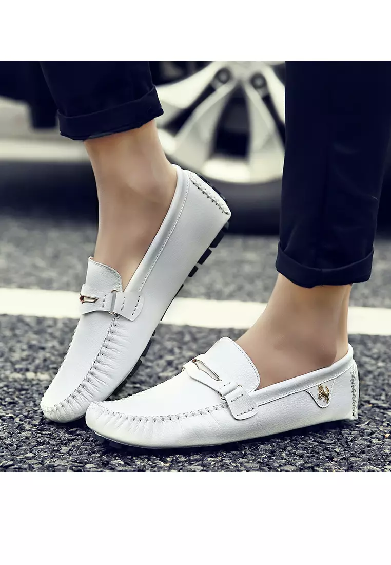 Color Matching Leather Loafers & Boat Shoes YY3237