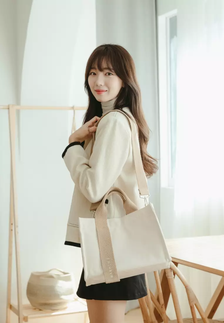 RICO Canvas Crossbody Bag Neutral