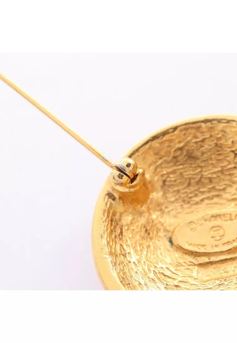 Buy Chanel Pre-Loved Chanel coco mark brooch GP gold 2026 Online | ZALORA