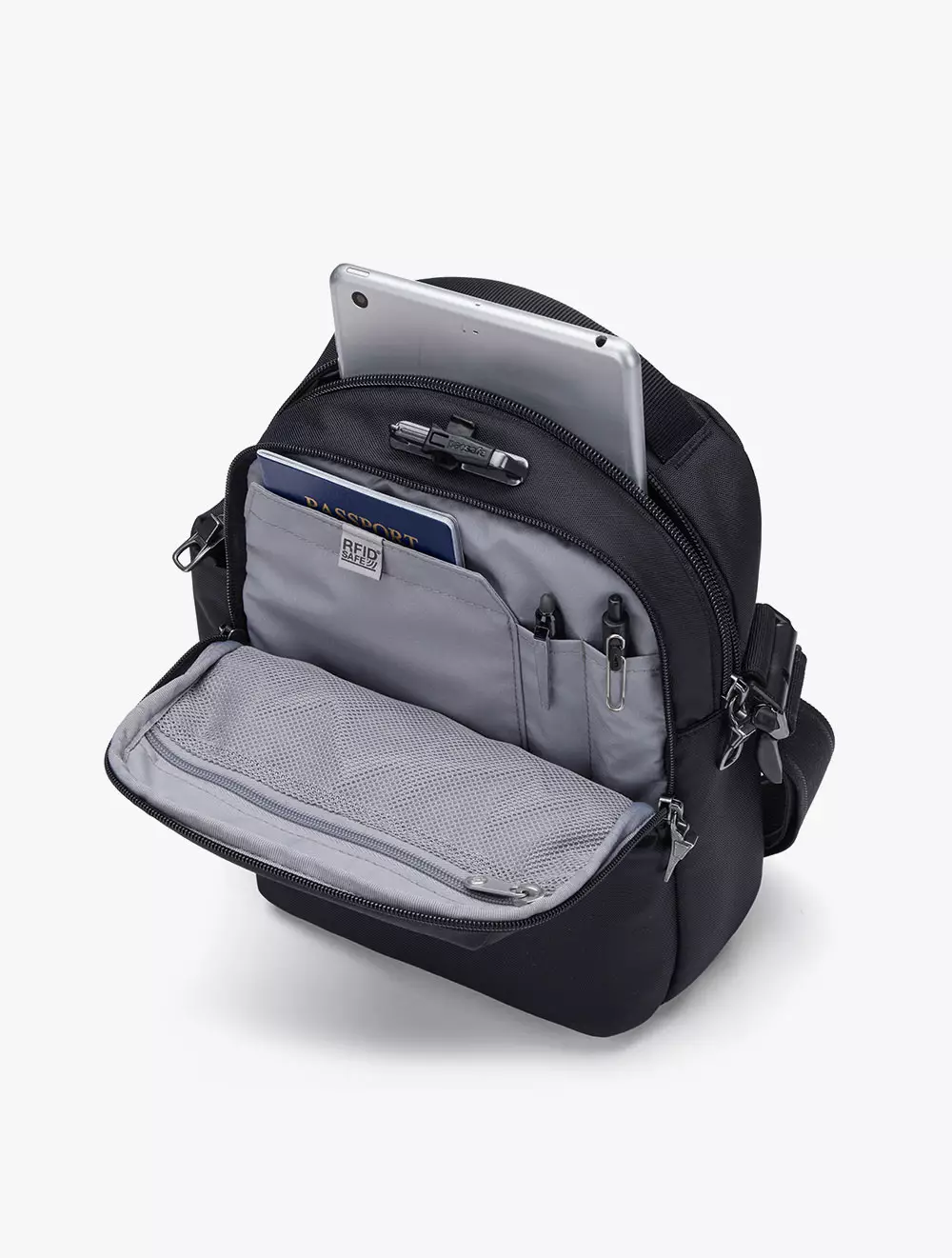 Pacsafe V Tour crossbody - Jet Black - Jet Black