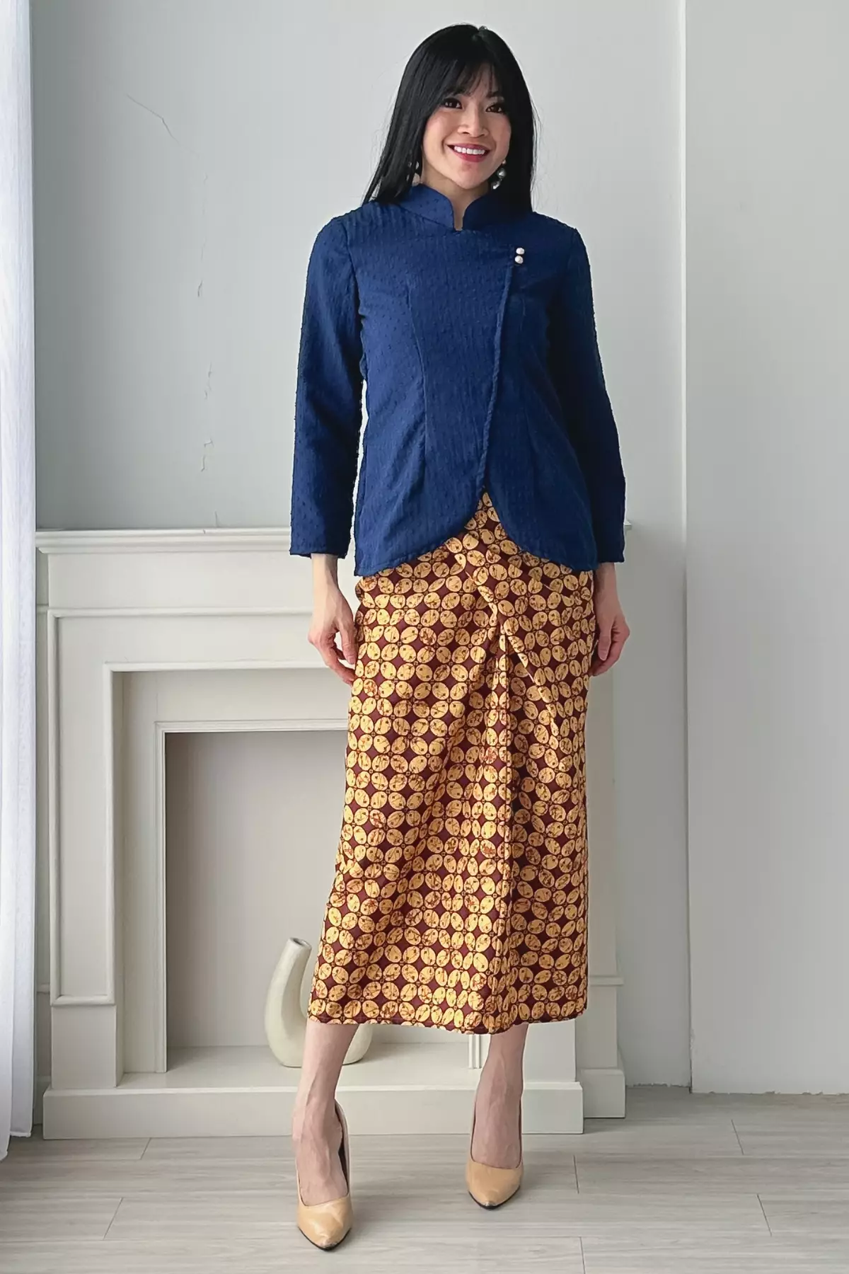 Jeng Dipha Rubiah Biru Kebaya Janggan