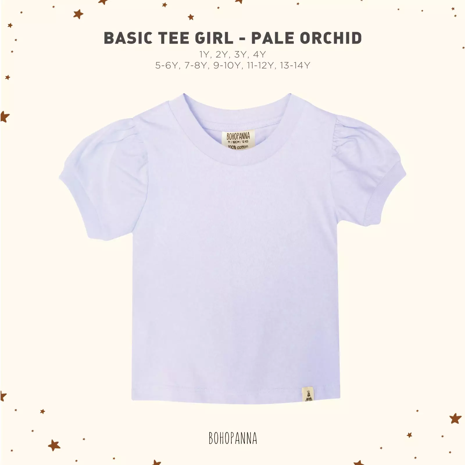BOHOPANNA - BASIC TEE GIRL - KAOS ANAK PEREMPUAN