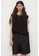 H&M black Sleeveless shoulder-pad blouse D7EABAAD022E9AGS_2