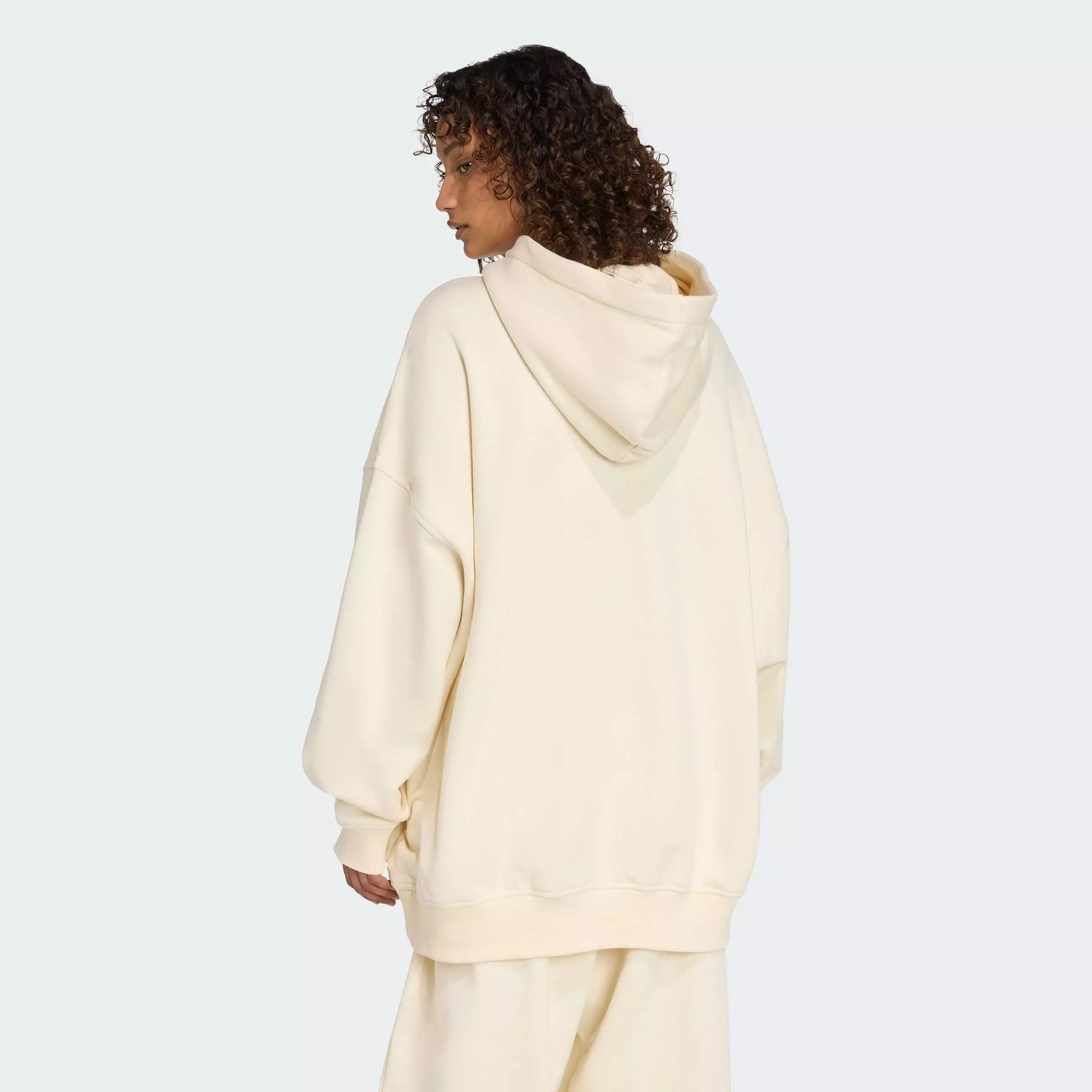 Lifestyle Essentials Linear Hoodie Oversized Women White JX5495