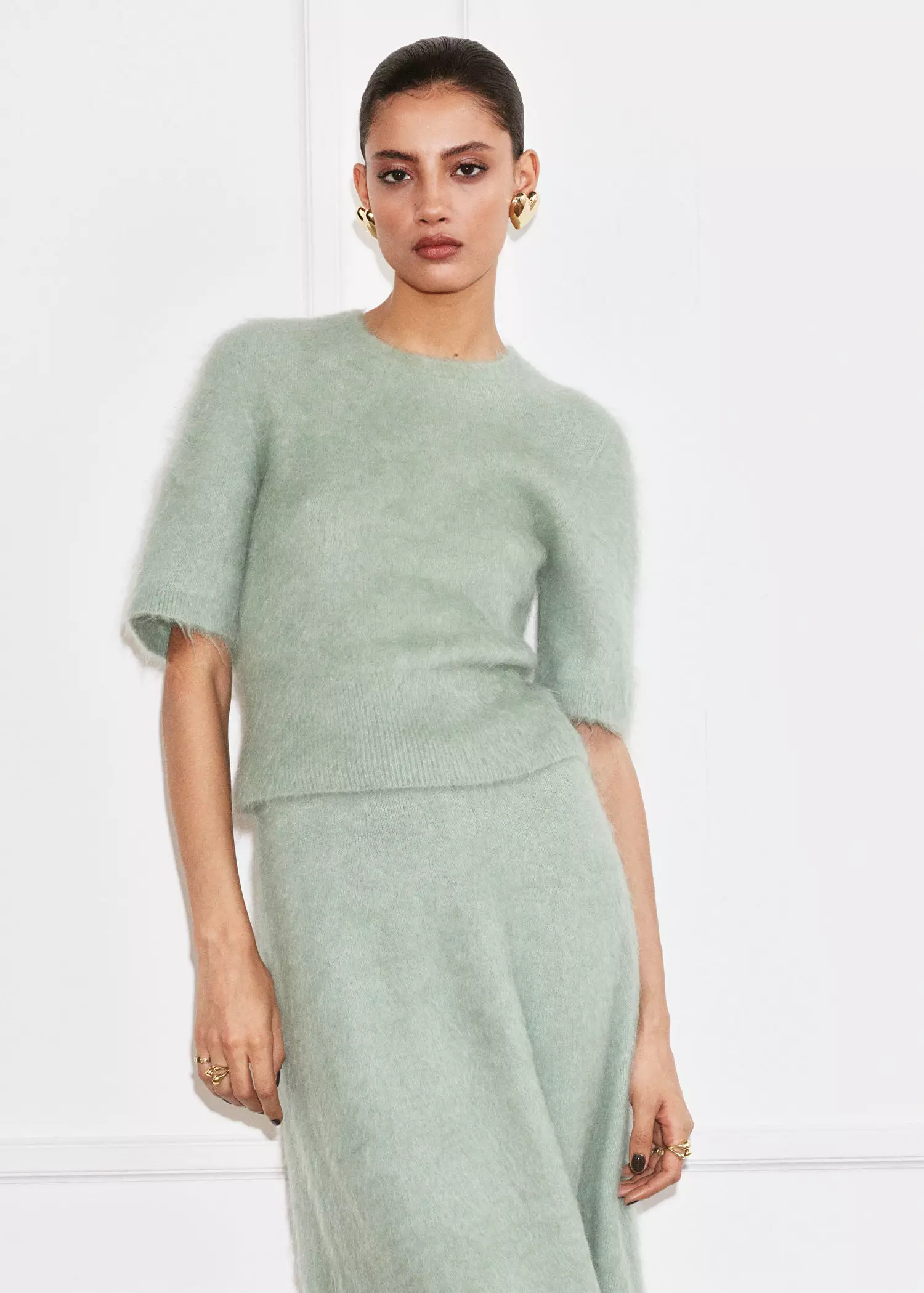 Brushed-Knit T-Shirt