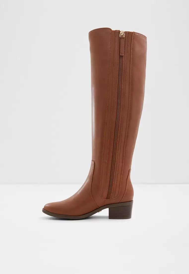 Aldo brown knee high boots best sale