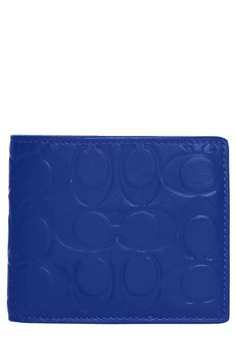 Mens blue coach wallet new arrivals
