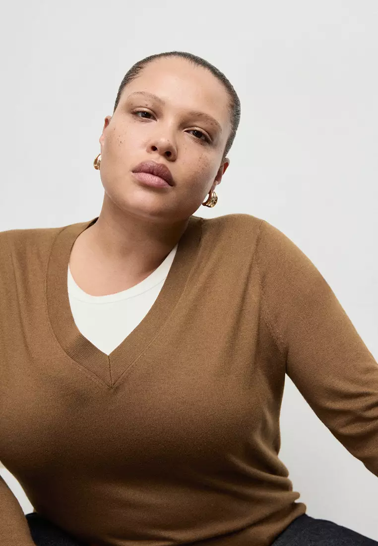V-Neck Knit Sweater