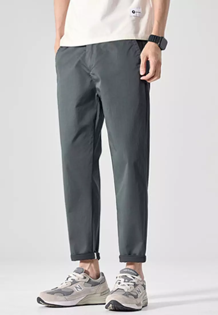 Elasticated Waist Slim Ankle Pants