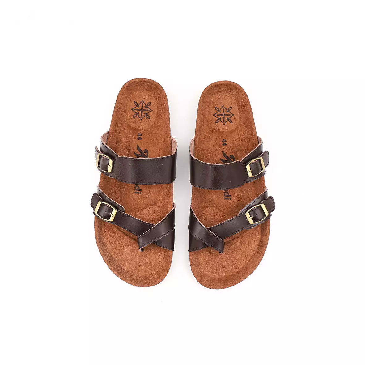 Marhadi Sandal Pria Sendal Kulit Asli Genuine Leather - Merake Brown