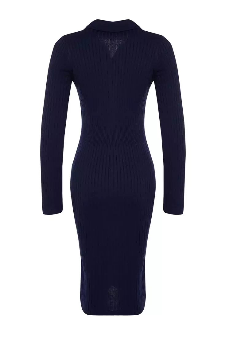 Trendyol Long Sleeves Knit Polo Dress 2024 Buy Trendyol Online