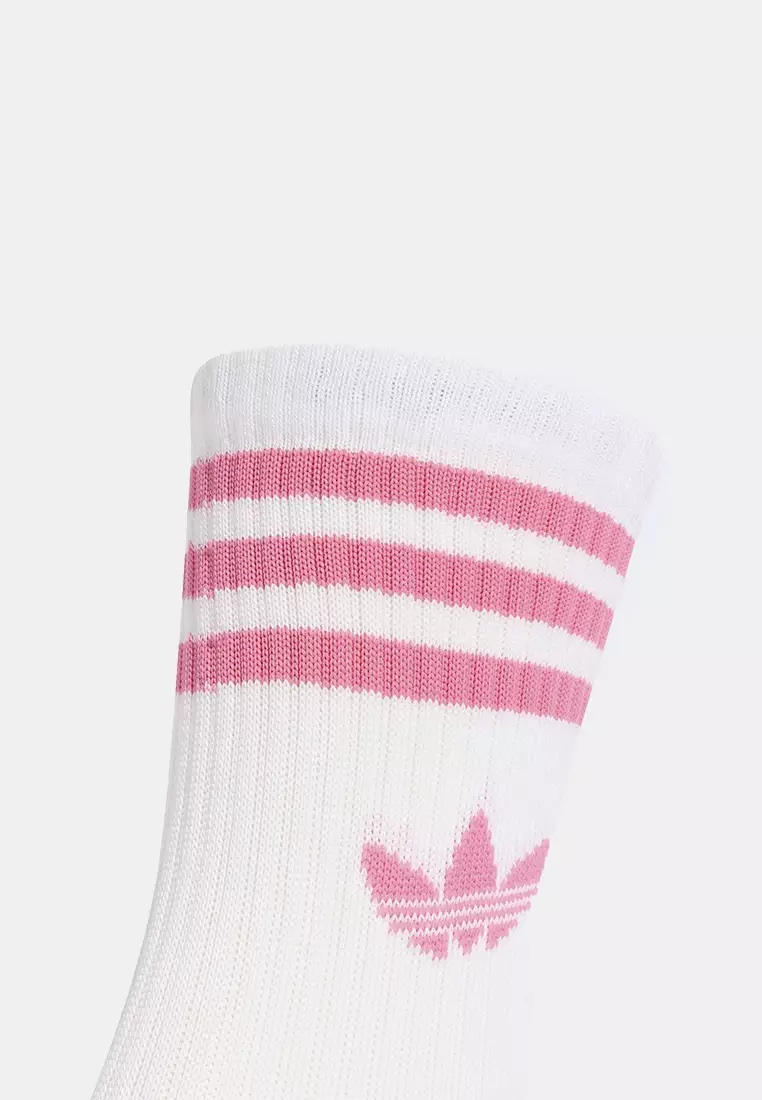 3 Pairs 3-Stripes Crew Socks
