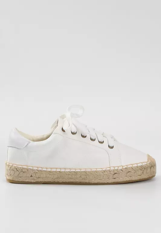 Platform Lace Up Canvas Espadrilles HB010