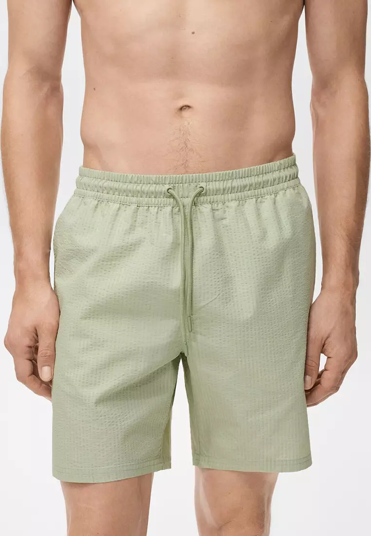 Seersucker Swimming Trunks