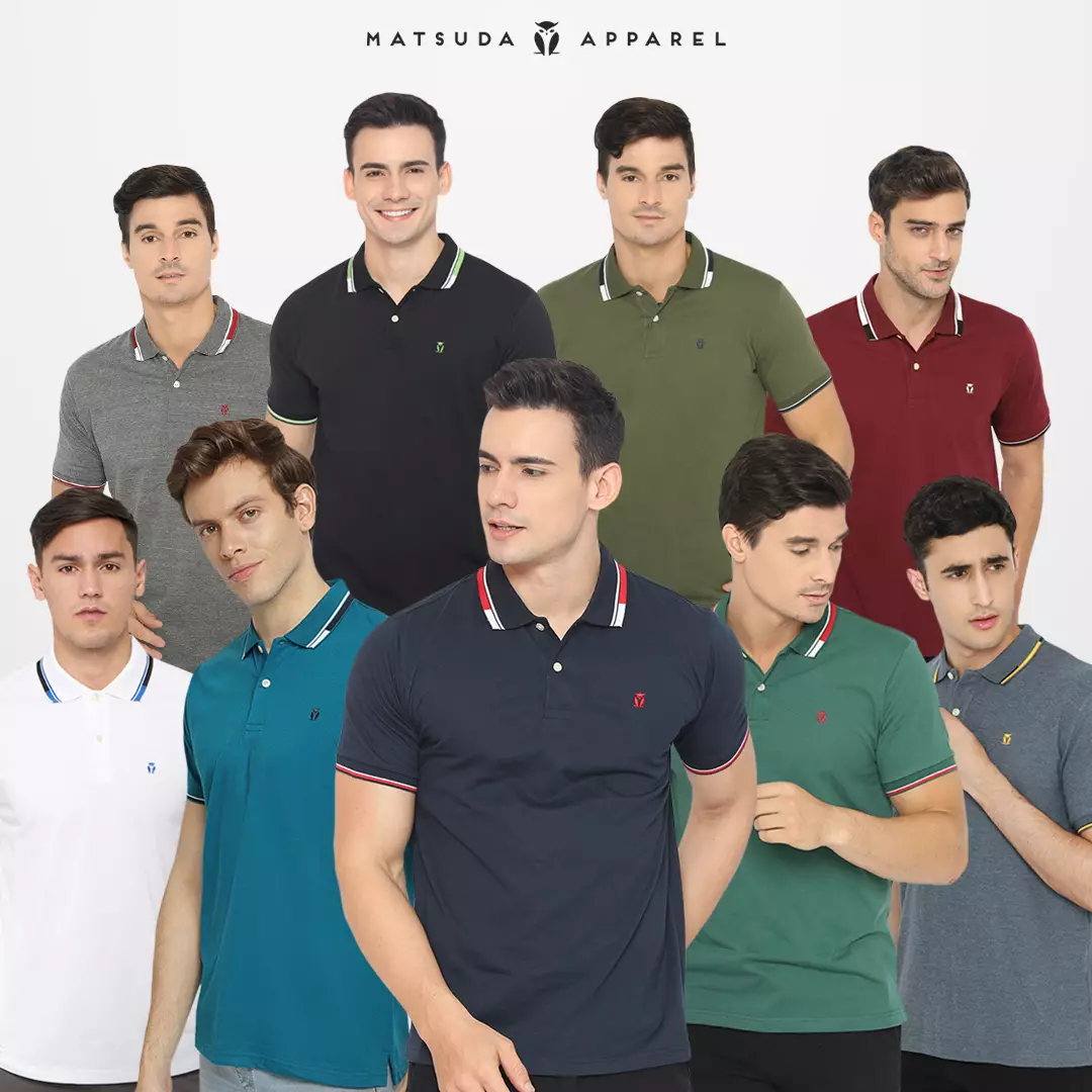 Matsuda Kaus Kerah Pria Polo Shirt Chino