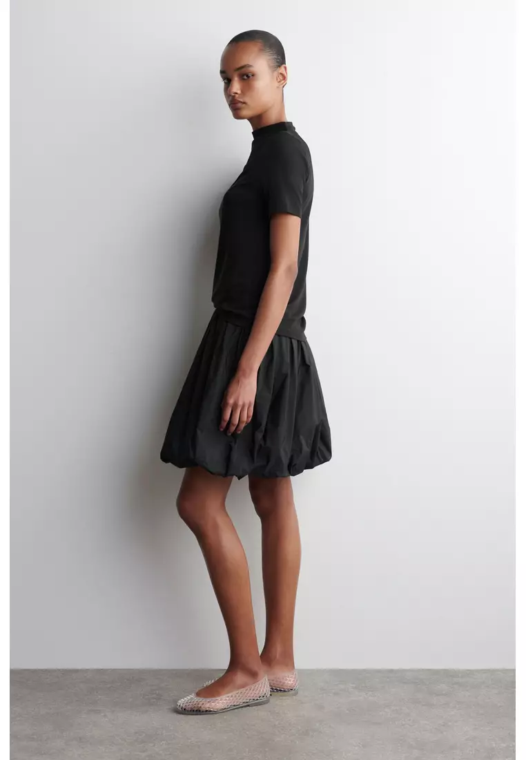 BUBBLE-HEM MINI SKIRT