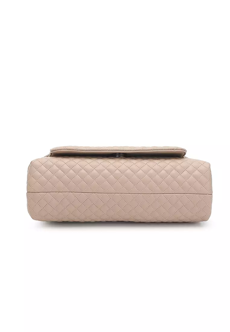 Women's Quilted Sling Bag / Crossbody Bag (Tas Selempang Wanita) - Cokelat