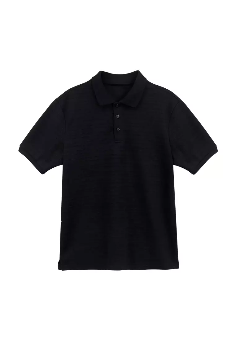 Buy POP Shop Men s Special Fabric Polo Shirt Black 2024 Online