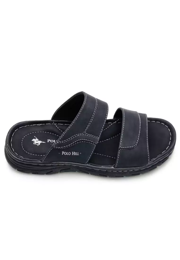 POLO HILL Men Double Band Slide Sandals